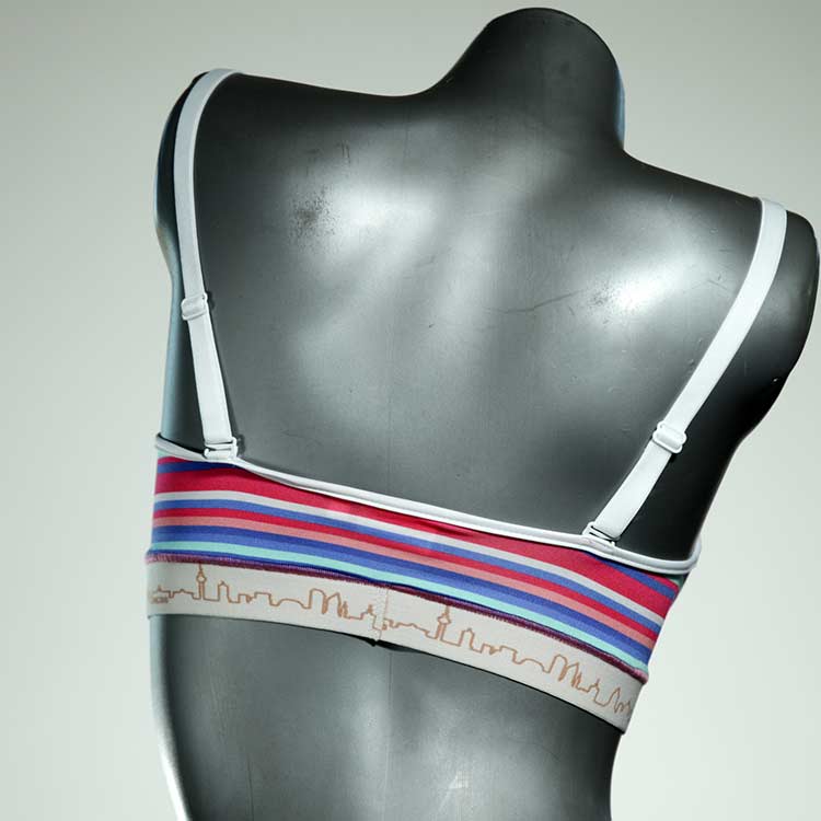 günstige handgemachte farbige ökologische Bikini Top, sportliche Bademode für Damen