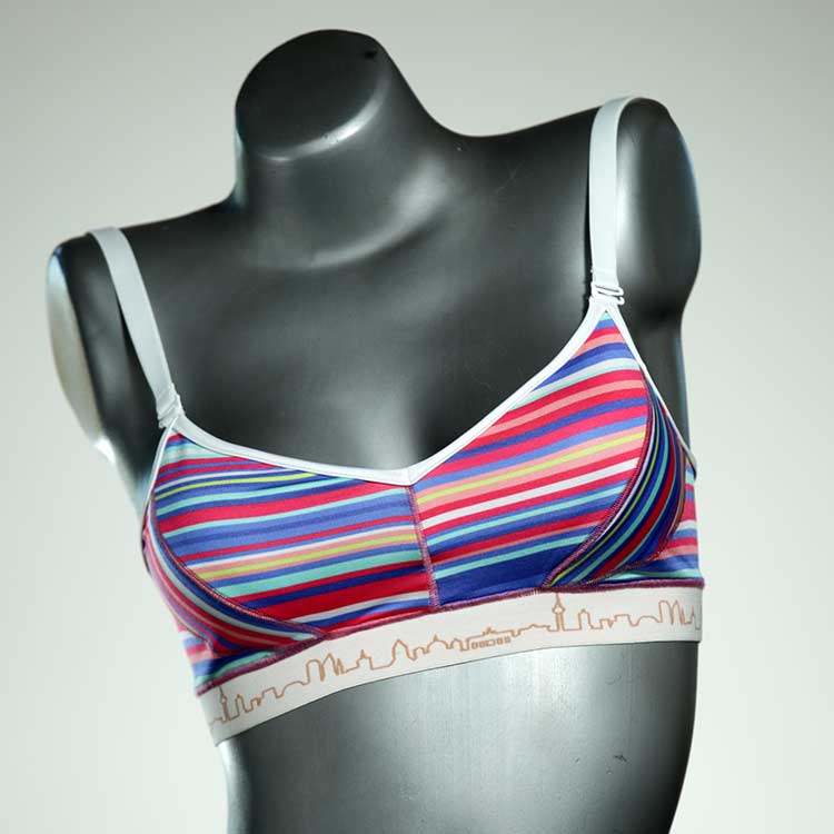 günstige handgemachte farbige ökologische Bikini Top, sportliche Bademode für Damen