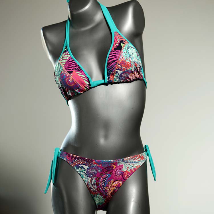nachhaltige handgemachte preiswerte farbige Triangel Bikini Set, Bademode für Damen