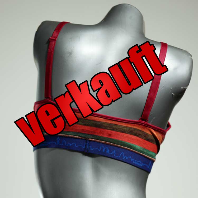 gemusterte nachhaltige preiswerte farbige BH, Büsternhalter aus Baumwolle, Damenunterwäsche