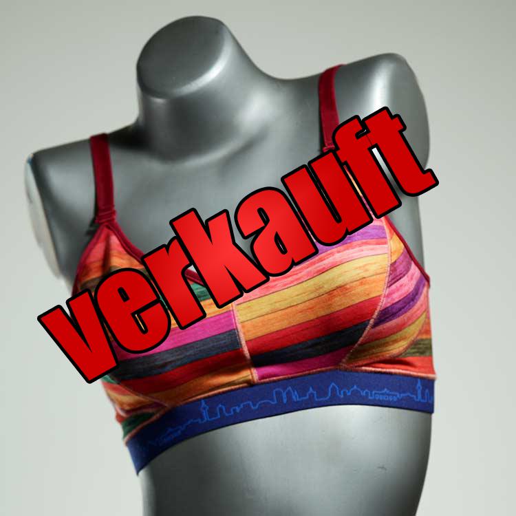 gemusterte nachhaltige preiswerte farbige BH, Büsternhalter aus Baumwolle, Damenunterwäsche