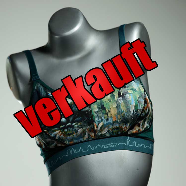 bequeme schöne gemusterte nachhaltige BH, Büsternhalter aus Baumwolle, Damenunterwäsche