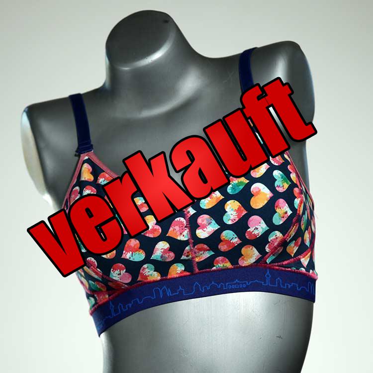 attraktive sexy gemusterte bequeme BH, Büsternhalter aus Baumwolle, Damenunterwäsche