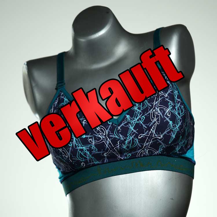 schöne gemusterte preiswerte farbige BH, Büsternhalter aus Baumwolle, Damenunterwäsche