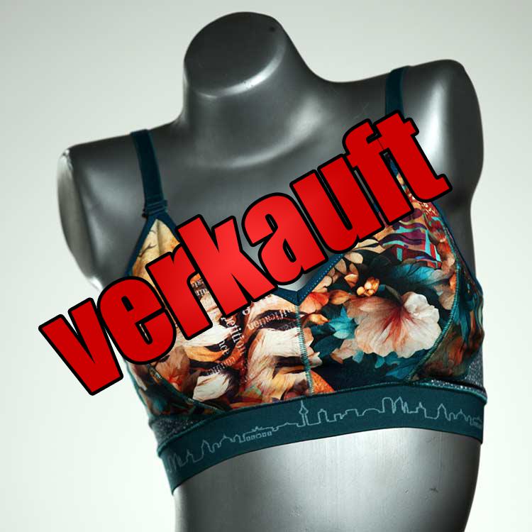 bequeme preiswerte gemusterte handgemachte BH, Büsternhalter aus Baumwolle, Damenunterwäsche