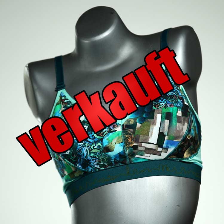 bunte bequeme handgemachte nachhaltige BH, Büsternhalter aus Baumwolle, Damenunterwäsche