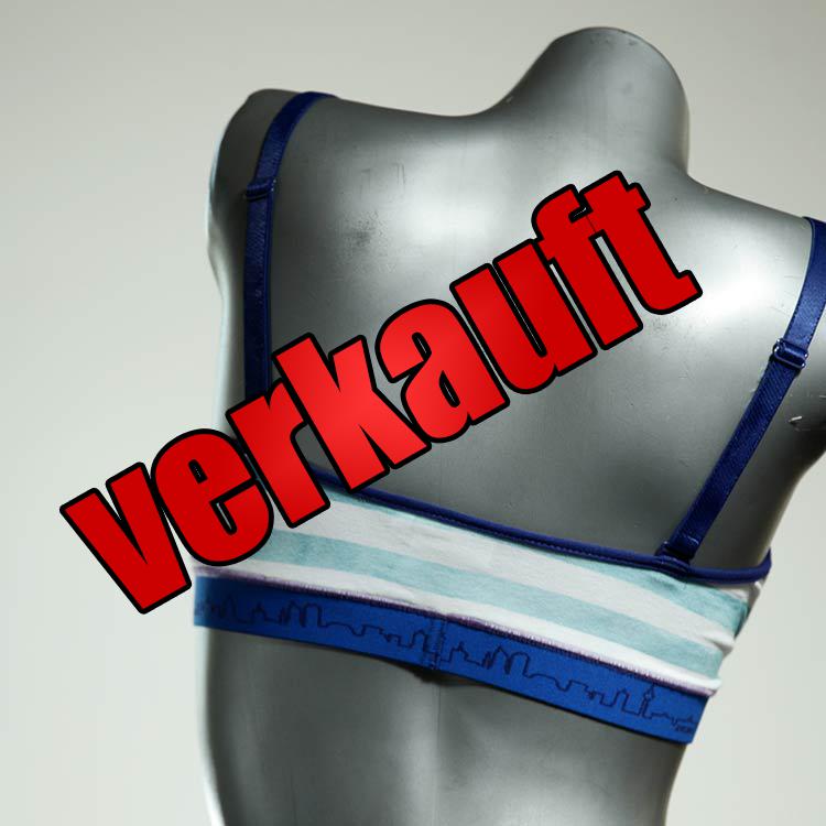 gemusterte bequeme günstige farbige BH, Büsternhalter aus Baumwolle, Damenunterwäsche