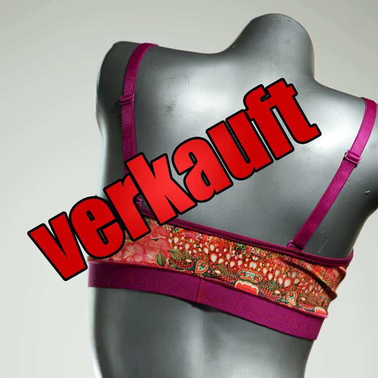 farbige bunte nachhaltige gemusterte BH, Büsternhalter aus Baumwolle, Damenunterwäsche