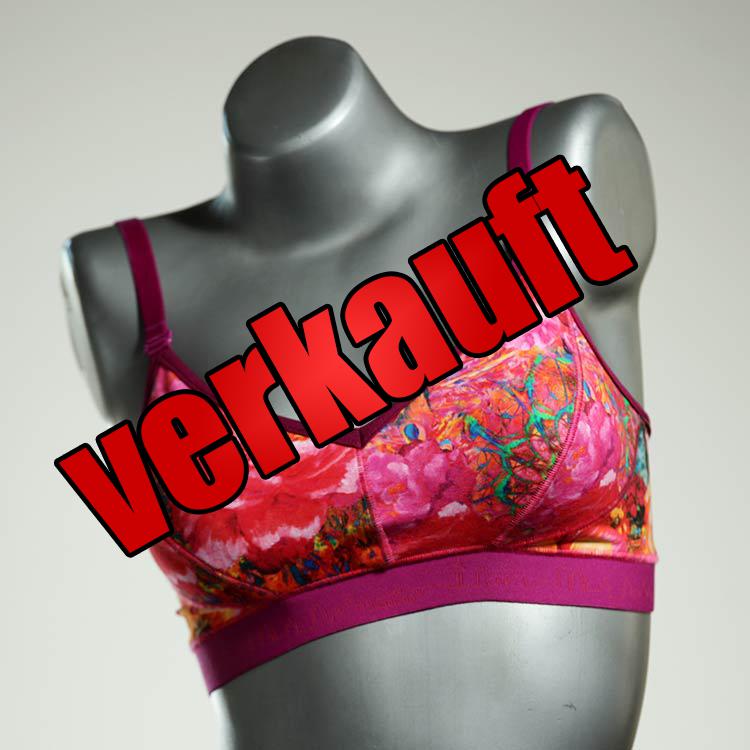 farbige bunte nachhaltige gemusterte BH, Büsternhalter aus Baumwolle, Damenunterwäsche