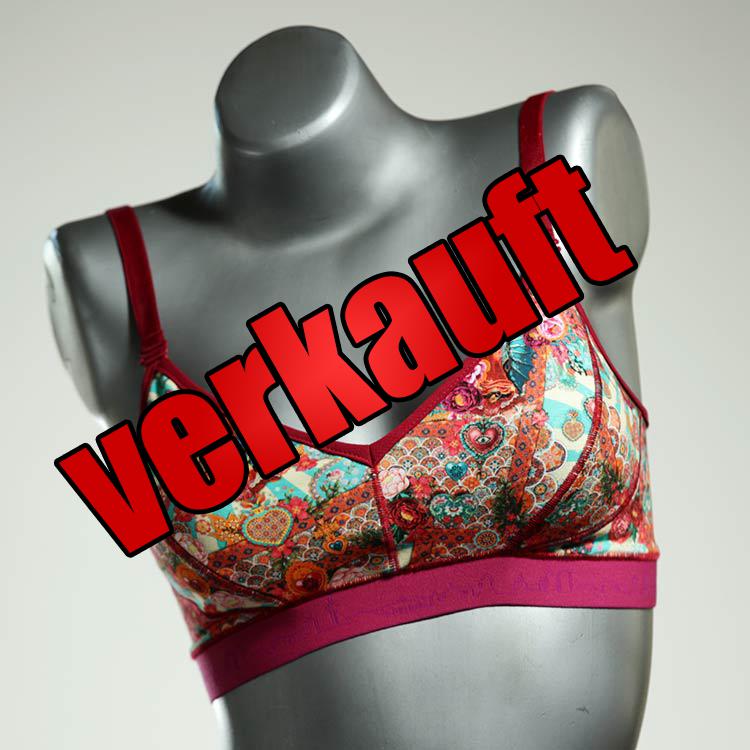 handgemachte bequeme gemusterte farbige BH, Büsternhalter aus Baumwolle, Damenunterwäsche