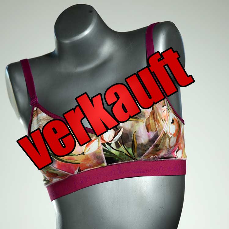 ökologische handgemachte sexy gemusterte BH, Büsternhalter aus Baumwolle, Damenunterwäsche