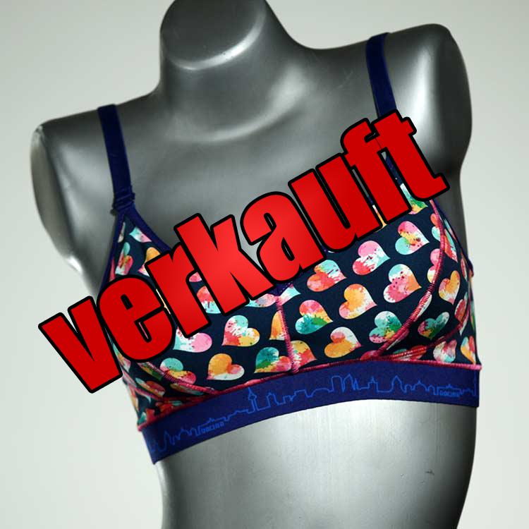 sexy ökologische gemusterte nachhaltige BH, Büsternhalter aus Baumwolle, Damenunterwäsche