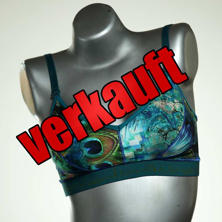 handgemachte gemusterte bequeme ökologische BH, Büsternhalter aus Baumwolle, Damenunterwäsche