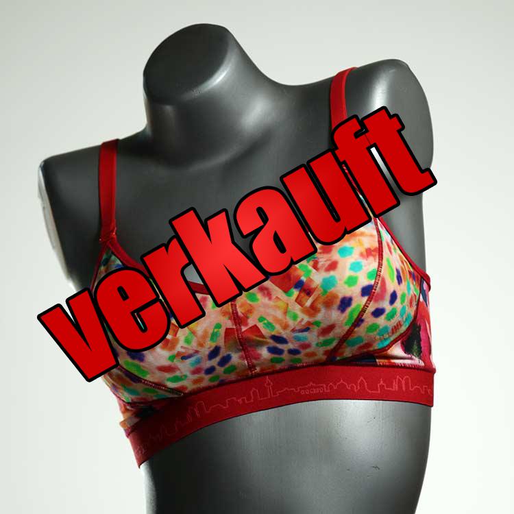 gemusterte ökologische preiswerte handgemachte BH, Büsternhalter aus Baumwolle, Damenunterwäsche