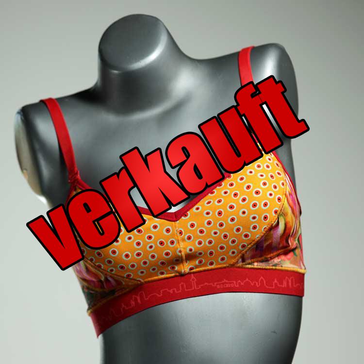 farbige attraktive bequeme gemusterte BH, Büsternhalter aus Baumwolle, Damenunterwäsche