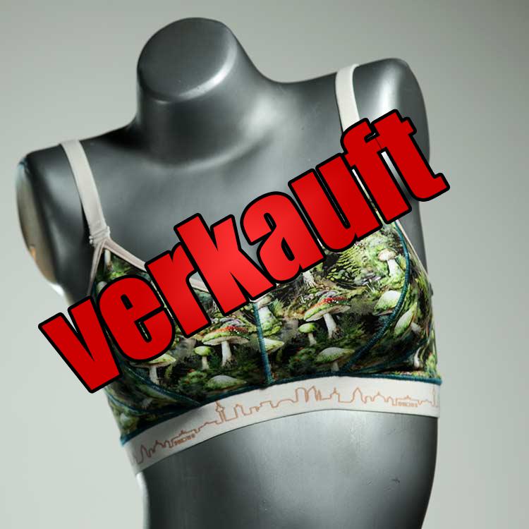 bequeme nachhaltige handgemachte gemusterte BH, Büsternhalter aus Baumwolle, Damenunterwäsche
