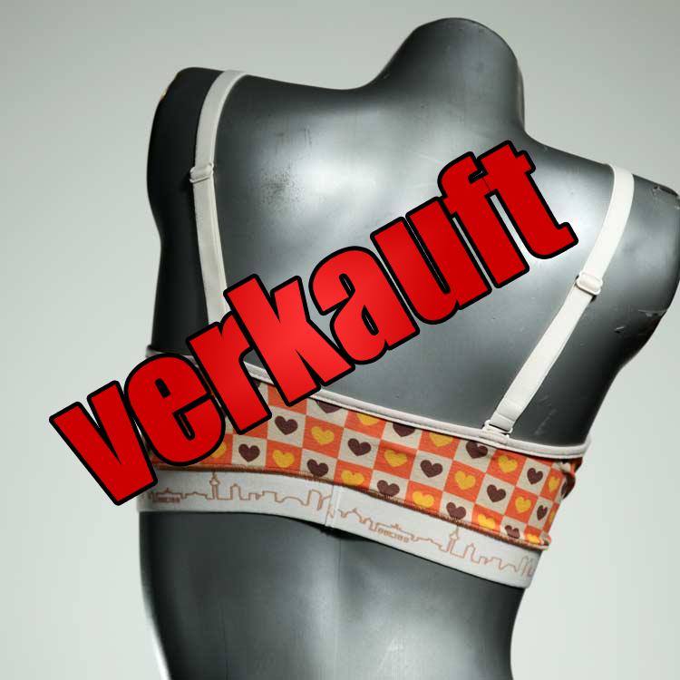 bunte farbige handgemachte ökologische BH, Büsternhalter aus Baumwolle, Damenunterwäsche