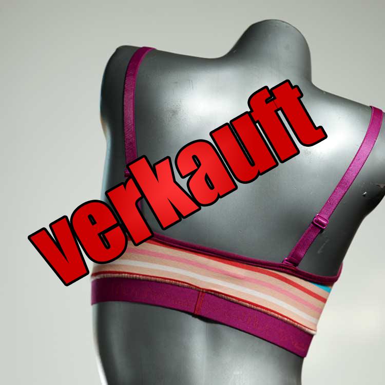 handgemachte farbige gemusterte attraktive BH, Büsternhalter aus Baumwolle, Damenunterwäsche