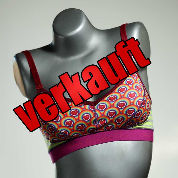 handgemachte süße gemusterte bunte BH, Büsternhalter aus Baumwolle, Damenunterwäsche