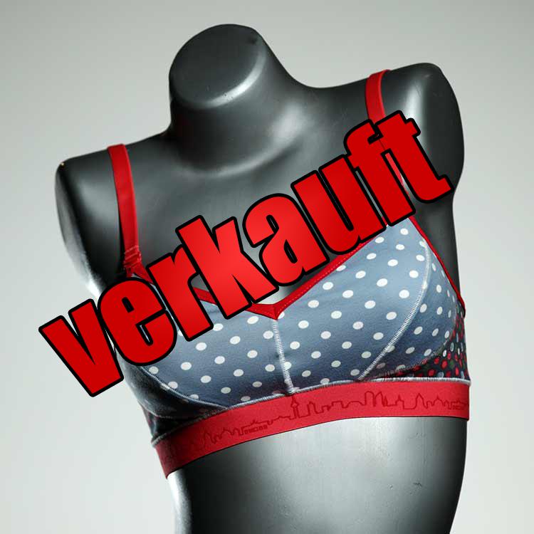 handgemachte ökologische gemusterte süße BH, Büsternhalter aus Baumwolle, Damenunterwäsche