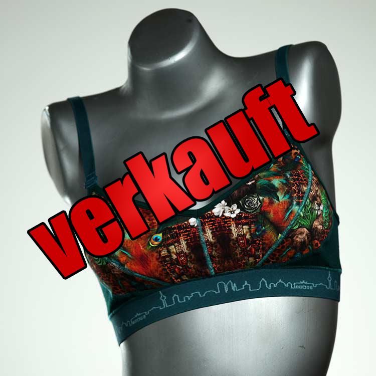 bequeme gemusterte bunte ökologische BH, Büsternhalter aus Baumwolle, Damenunterwäsche