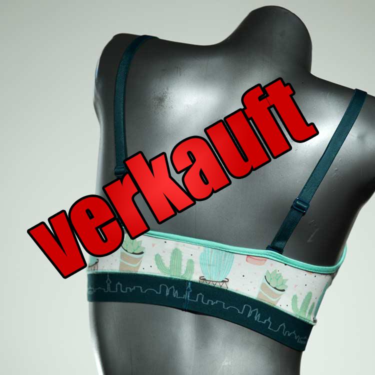 farbige nachhaltige gemusterte süße BH, Büsternhalter aus Baumwolle, Damenunterwäsche