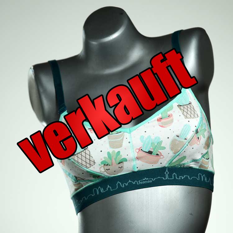 farbige nachhaltige gemusterte süße BH, Büsternhalter aus Baumwolle, Damenunterwäsche