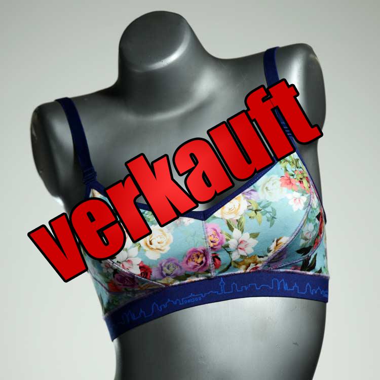 schöne bunte handgemachte ökologische BH, Büsternhalter aus Baumwolle, Damenunterwäsche