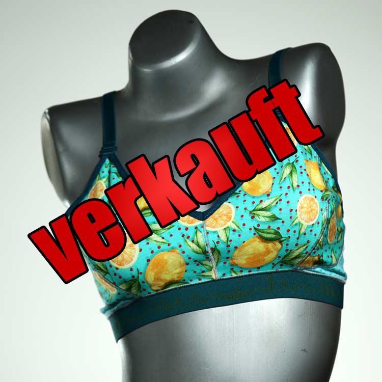 ökologische gemusterte bequeme schöne BH, Büsternhalter aus Baumwolle, Damenunterwäsche