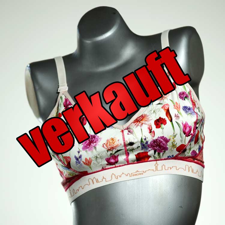 süße ökologische handgemachte bunte BH, Büsternhalter aus Baumwolle, Damenunterwäsche