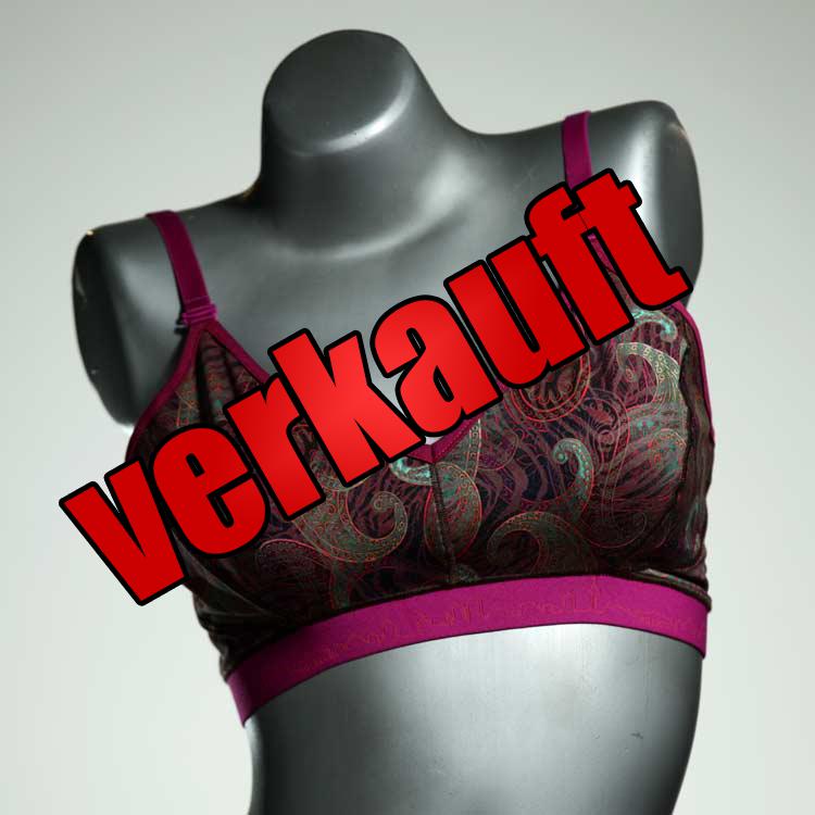 gemusterte handgemachte schöne farbige BH, Büsternhalter aus Baumwolle, Damenunterwäsche