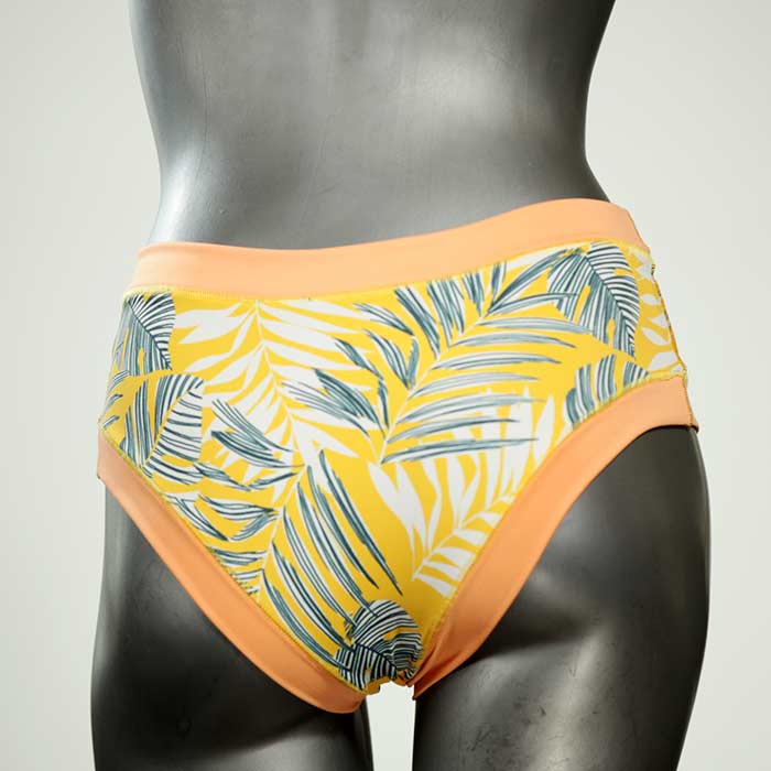 gemusterte ökologische farbige günstige Bikini Hose, sportliche Bademode für Damen