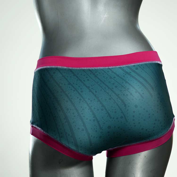 attraktive farbige gemusterte ökologische Bikini Hose, sportliche Bademode für Damen