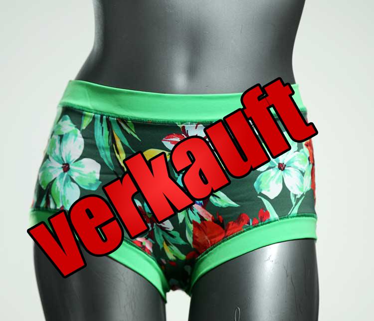 gemusterte ökologische farbige günstige Bikini Hose, sportliche Bademode für Damen