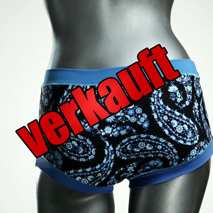 nachhaltige bunte handgemachte ökologische Bikini Hose, sportliche Bademode für Damen