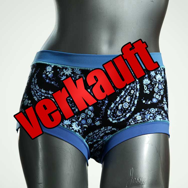 nachhaltige bunte handgemachte ökologische Bikini Hose, sportliche Bademode für Damen