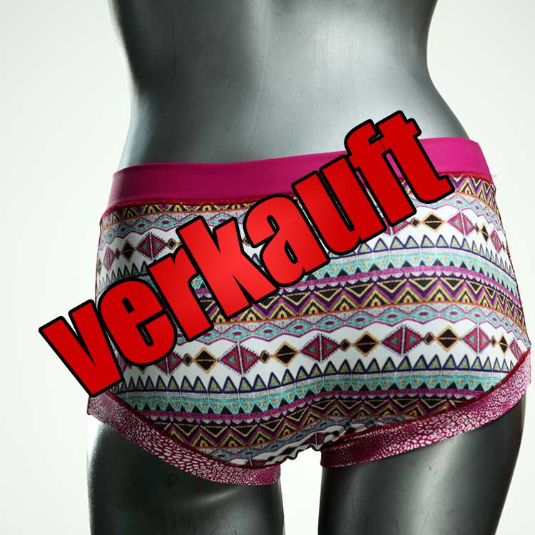 gemusterte bequeme nachhaltige bunte Bikini Hose, sportliche Bademode für Damen