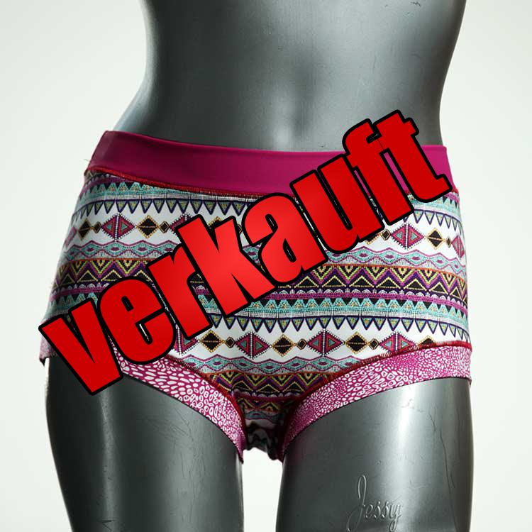 gemusterte bequeme nachhaltige bunte Bikini Hose, sportliche Bademode für Damen