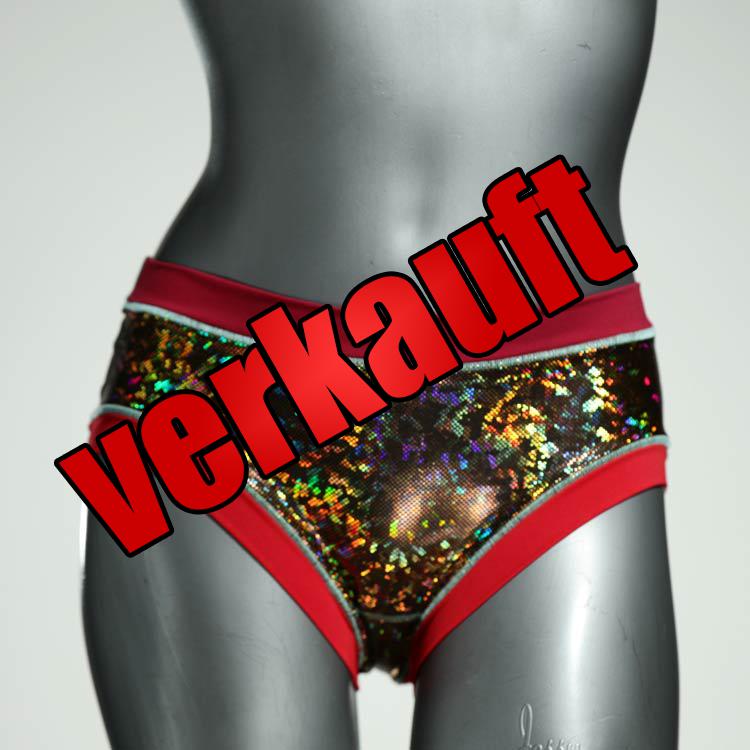 gemusterte nachhaltige günstige bunte Bikini Hose, sportliche Bademode für Damen