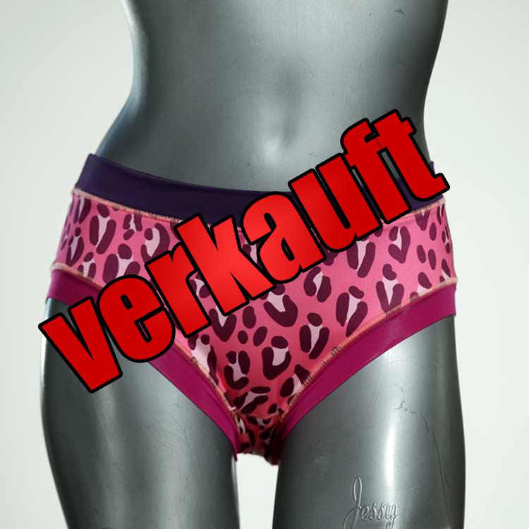 farbige ökologische handgemachte süße Bikini Hose, sportliche Bademode für Damen