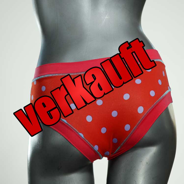schöne nachhaltige gemusterte bunte Bikini Hose, sportliche Bademode für Damen