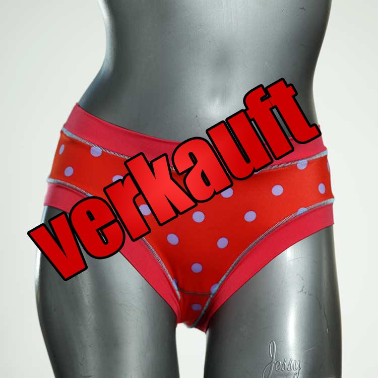 schöne nachhaltige gemusterte bunte Bikini Hose, sportliche Bademode für Damen