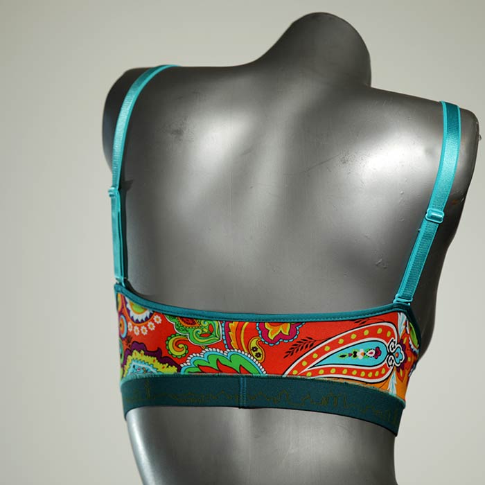 bunte gemusterte bequeme nachhaltige Bikini Top, sportliche Bademode für Damen thumbnail
