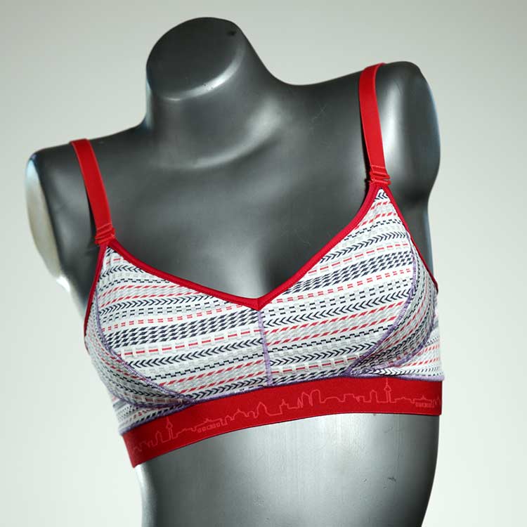 nachhaltige attraktive gemusterte bequeme Bikini Top, sportliche Bademode für Damen thumbnail