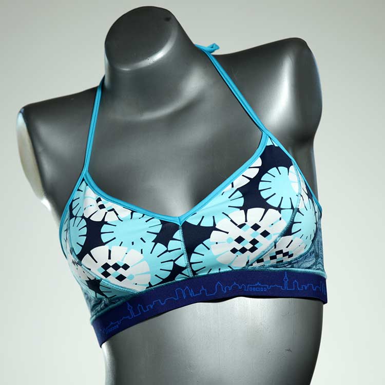 bequeme ökologische handgemachte bunte Bikini Top, sportliche Bademode für Damen thumbnail