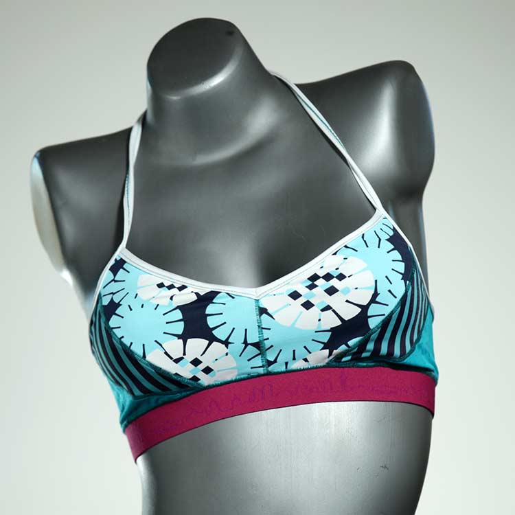 bunte schöne farbige gemusterte Bikini Top, sportliche Bademode für Damen