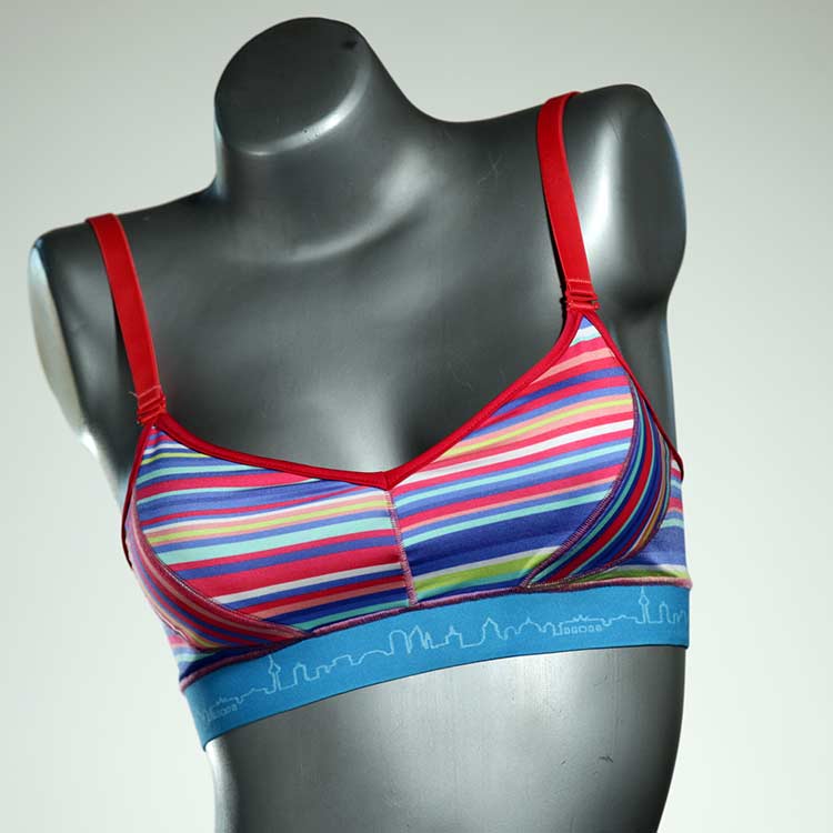 farbige gemusterte bunte preiswerte Bikini Top, sportliche Bademode für Damen