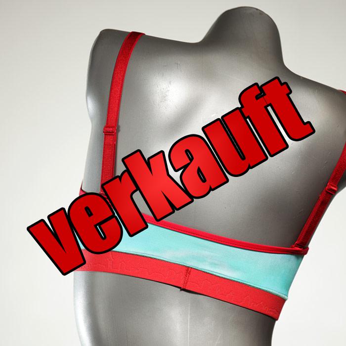 bequeme gemusterte farbige ökologische Bikini Top, sportliche Bademode für Damen