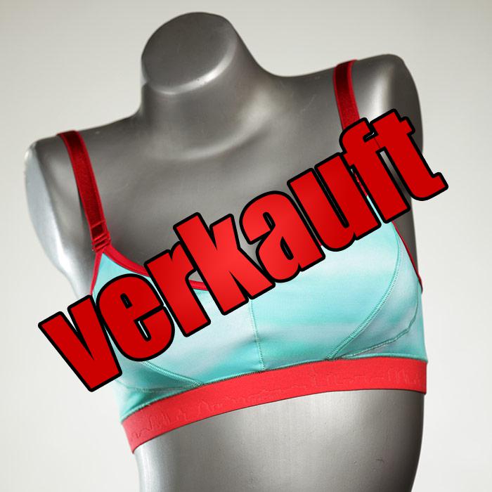 bequeme gemusterte farbige ökologische Bikini Top, sportliche Bademode für Damen
