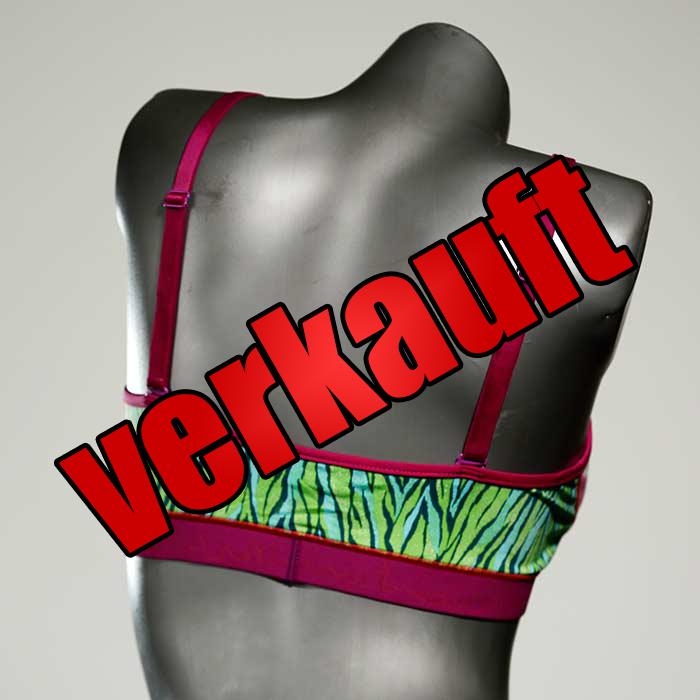 farbige ökologische gemusterte preiswerte Bikini Top, sportliche Bademode für Damen